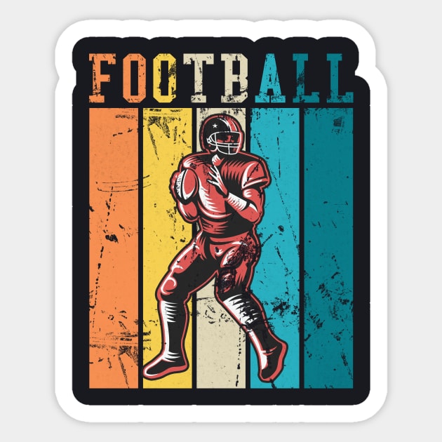 American Fotball vintage Football Player Sticker by Foxxy Merch